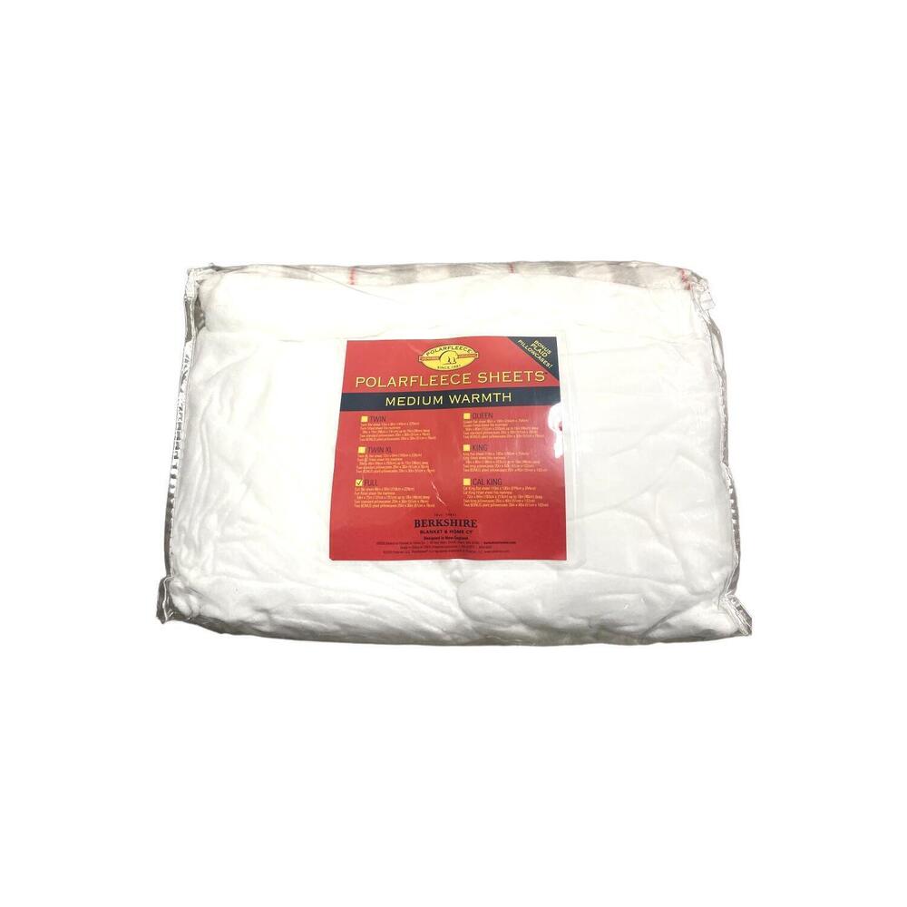 Berkshire Polar Fleece Sheet Set with Extra Cases Plaid White